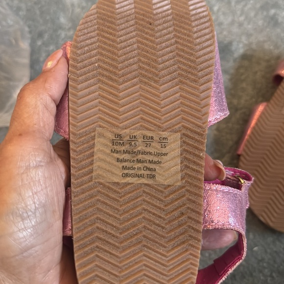 Pink Glitter Kids Sandals size 10 NWT - Picture 3 of 4